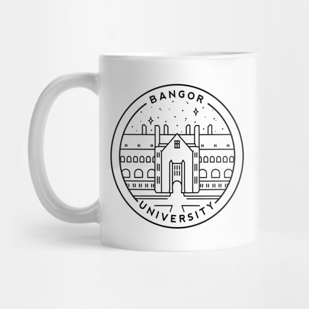 Bangor University, North Wales Emblem - White by typelab